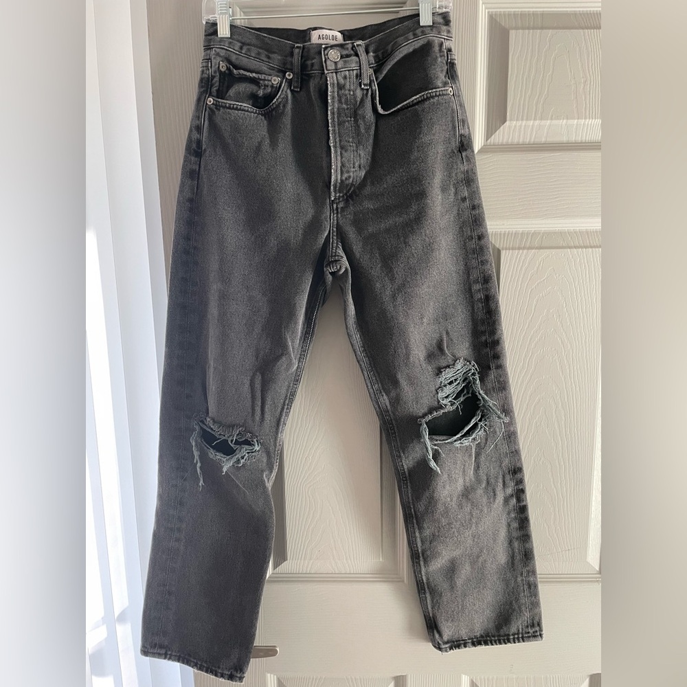 Agolde Distressed Women Straight Leg Jeans
